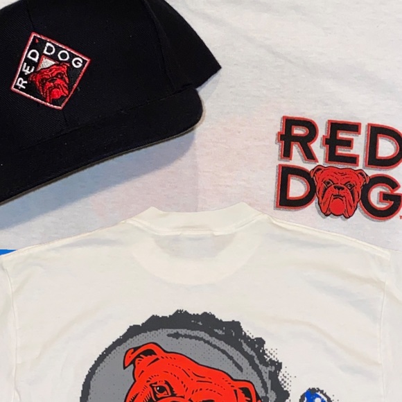 Vintage 1995 Red Dog Malt Liquor Beer Shirt + Hat Bundle - Picture 3 of 6